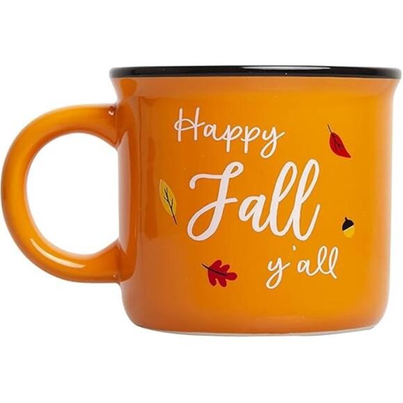 Happy Fall Y'all Mug, Autumn Coffee Mug, Home Dećor Accessories, Orange, 15oz - Picture 7 of 7